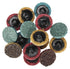 Zorlun 1/2/3 Inch With1 Holder(3inch 25pcs) Abrasive Disc Sanding Roll Lock Surface Conditioning Discs R-Type Quick