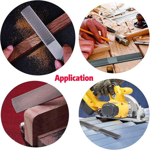 Wood Rasp File 4 Way Premium Grade - High Carbon Hand File Set for Sharpening Wood and Metal Tools.