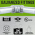PIPE DÉCOR 3/4 in. Authentic Galvanized Malleable Iron Union 4 Pack for DIY Pipe Furniture