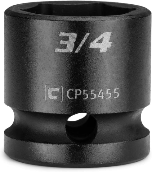 Capri Tools 3/4 in. Stubby Impact Socket, 1/2 in. Drive, 6-Point, SAE Socket