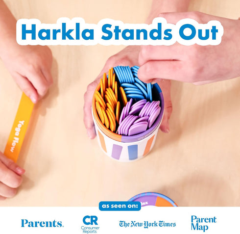 Harkla 60 Sensory Sticks Sensory Activities to Help Kids Relax and Refocus | Easy-to-Use Brain Break Kit | Science