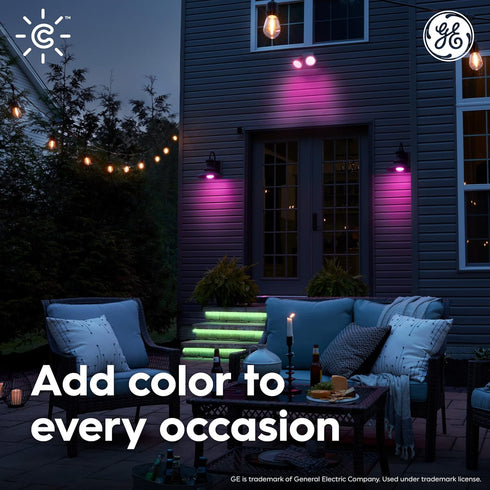 Bulb, PAR38 (1 Pack) GE Lighting CYNC Smart LED Light Color Changing Lights, Bluetooth and Wi-Fi Lights, Works