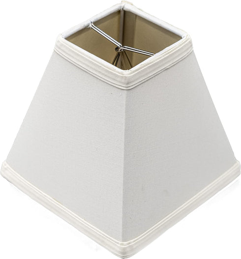 Upgradelights Ivory Silk 6 inch Mission Chandelier Shade