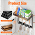66LBS 4 3 Closet, 1 Pack Broom Holder Wall Mount with Shelf Load Broom and Mop Organizer Wall Hanging Broom Hanger