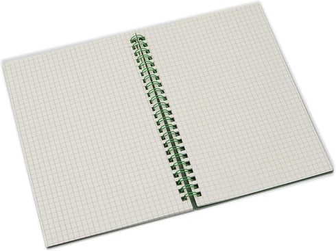 Yansanido Spiral Notebook, 4 Pcs B5 Thick Plastic Hardcover, Graph Paper, 80 Sheets - 160 Pages Journals for Study