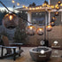 10 Decorative Lantern String Lights Plug in with Black Metal Ball, Connectable Waterproof Outdoor Decorative String