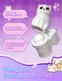 3D 3000K, 1 Pack KINDEEP Kids Night Light Plug in: Cute Cat Nightlight with Dusk to Dawn Sensor, RGB & Soft White