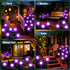 2 Pack 16 Slyuexu Solar Garden Lights Outdoor Waterproof, LED Swaying Firefly Lights Outdoor Decor Light for Pathway