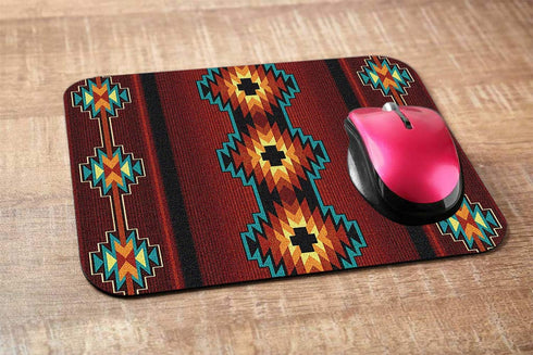 Chevron Gaming Mousepad 2, Southwest Native American Design, Non-Slip Rubber, 9.5 X 7.9 Inch for Computer Desk