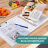 EFEWOI 3 1.5 Inch 200 Rabbit Carrot Pattern Ring Binder with Clipboard Round Rings Binder Folders Organizer for School