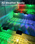 16 Pack Herzila Solar Deck Step Lights Outdoor,Color Changing Solar Fence Lights Led Auto Dusk-to-Dawn, Waterproof
