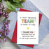 RollupJoy Cute Appreciation Card, Thank You Card for Him Her, Employee Appreciation Gift, Truly Amazing Team Is Hard