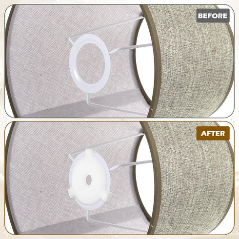 Bruislard 10 Pack E27 3/7" Lamp Shade Adapter Ring, to Lampshade Reducer Rings, Lampshade Making Supplies Adapters