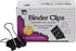 Charles Leonard Binder Clips, Large, 1" Capacity, Black/Silver, 12 Per Box, 10 Boxes