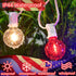 G40 27.8 4th 25+3 Bulbs, LED Red White and Blue Lights, FT of July Lights Plug in with Patriotic Decorations Outdoor