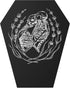 Coffin Mousepad, Gothic Decor Skeleton Mouse Pad, Large 9.75 x 7.325 inches
