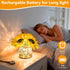 3-Colour Dimming 2 Handmade Sunflower Lamp, Rechargeable Cordless Touch Table Lamp, Infinitely Small Night Light