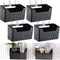 Suzile 4 Pcs Pegboard Bins Set | 7.9 x 3.3 x 4.7'' Plastic Containers with Metal Hooks for Organizing Storage Tools