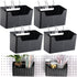 Suzile 4 Pcs Pegboard Bins Set | 7.9 x 3.3 x 4.7'' Plastic Containers with Metal Hooks for Organizing Storage Tools