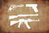 Reusable Guns Stencil 11" x 8.5" - Custom, Durable Design for Tactical and Educational Crafts