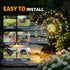 SEEWELUMI 2Pack 120LED Solar Garden Lights Outdoor Decor Waterproof, Firework Lights for Garden Decorative, Fairy