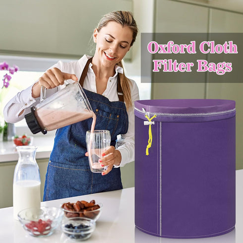 1Pcs 5 5 (Purple(25 Gallon Filter Bags, Windspeed Oxford Cloth All-Mesh Filter Bags for Gallon Bucket with Filter