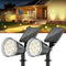 Solar Spot Lights Outdoor Waterproof: 1000LM Big Adjustable Spotlight - 2-in-1 15Hrs+