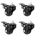 VIVO M8 Threaded Locking Caster Wheels, Set of 4, Swivel, Rubber Base,