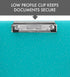Dexas Slimcase 2 Storage Clipboard, Teal Glitter, A4 Holder for Organizing, Carrying, and Storing Office Supplies