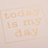 Graphique Vegan Leather Spiral Journal, “Today” – 8” x 10", 192 Lined Pages, Gold Foil Quote Cover
