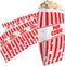 Retro Popcorn Bags 25 Pack, Grease Resistant Single Serving 1oz Paper Sleeves in Nostalgic Red/White Design