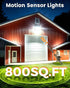 128LED 800LM IP65 Magnetic Solar Lights Outdoor, Motion Sensor Lights for Metal Fence, Waterproof Magnetic Outdoor
