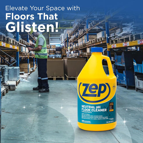 1 ZUNEUT128 Zep Neutral PH Industrial Floor Cleaner - Gallon - - Concentrated Pro Trusted All-Purpose Floor Cleaner