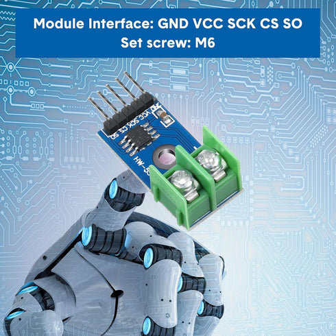 Weewooday 4 Sets Direct Current 3-5v Max6675 Thermocouple Module and K Type Temperature Sensor Set