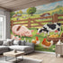MazoAzuria Farmhouse Animal Wall Mural, Pig Dairy Cow Wallpaper, Farm Chicken Murals for Bedroom Living Room Dining