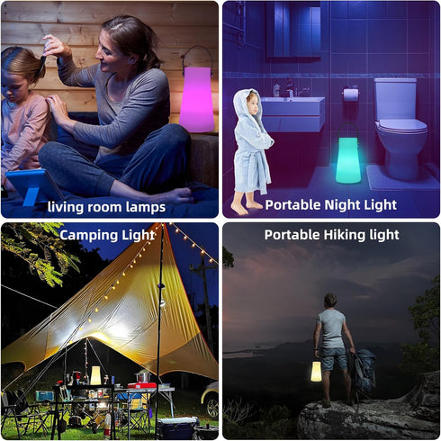 Dimmable Portable Night Light LED Outdoor Camping Lantern Rechargeable Table Night Lamp Waterproof Table Light