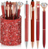 Sabary 8 Pcs Ballpoint Pens with Pen Holder, Metal Crystal Diamond Pens for Desk Organizer & Wedding Gifts