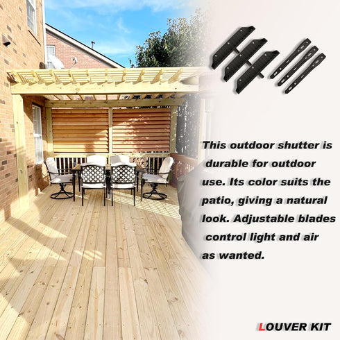 Generic 11 (48'') Louver Hardware System for Blinds and shutters, Sunblind System Brackets, Louver Hardware Kit