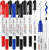 Janlaugh 10 Pack Alcohol Resistant Laboratory Markers, Black Dual Head Permanent Freezer Pens