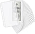KTRIO 16PCS A6 Binder Pockets, Clear Zipper Pouch Folders, 6 Holes Cash Envelopes for Budgeting, Waterproof PVC Bags