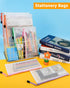 Umriox Zipper Mesh Document Pouch, 6 Assorted Sizes, Clear Waterproof Zipper Pouches for Craft Projects