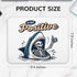 FGFK 9.5x7.9 Inch Funny Shark Skeleton Mouse Pad, Stay Positive Inspirational Mouse Pads for Work Wireless Mouse