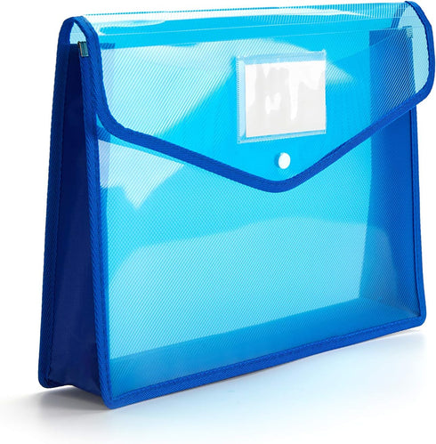 FANWU Plastic Wallet Folder Envelope, Expandable File Wallet Document Folder, Legal Size, 5 Pack Large Waterproof Pouch