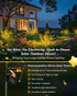 IP65 4 Pack, 7-Stems Neporal Garden Solar Lights Outdoor Waterproof Dusk to Dawn Golden Solar Flowers, Bigger Solar
