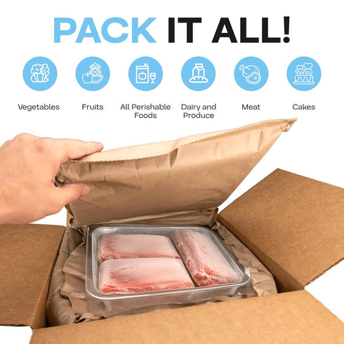 12" 12" 12", Pack 1 3.6-Gallon Frozen Packaging Insulated Thermal Shipping Box x x of - USA-Made Cold Food Shipping Box