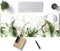 Green Tropical Leaves Desk Mat XL - Large Gaming Mouse Pad for Laptop, Keyboard, Office Decor, 31.5x11.8 in