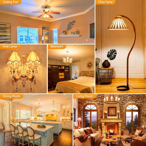 hansang E12 LED Candelabra Bulbs, 3000K Soft White, 6W (60Watt Equivalent), B11 Ceiling Fan Bulbs, 600 Lumen,