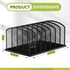 Desk File Organizer, 7 Sections Upright Mesh File Sorter for Office Organization, Home & Classroom - Black, 1 Pack