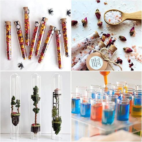 Test Tubes, 15Pcs 3ml Plastic Tube with Lids, Clear Plastic Test Tubes for Plants, Propagation Tubes