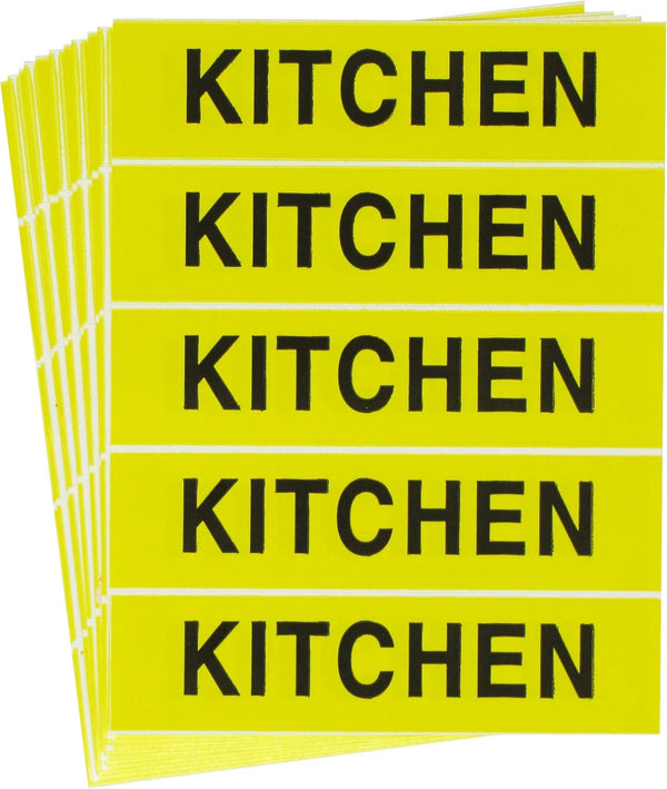 Tag-A-Room Color Coded Moving Box Label for Kitchen